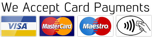 we accept credit and debit cards contactless payments